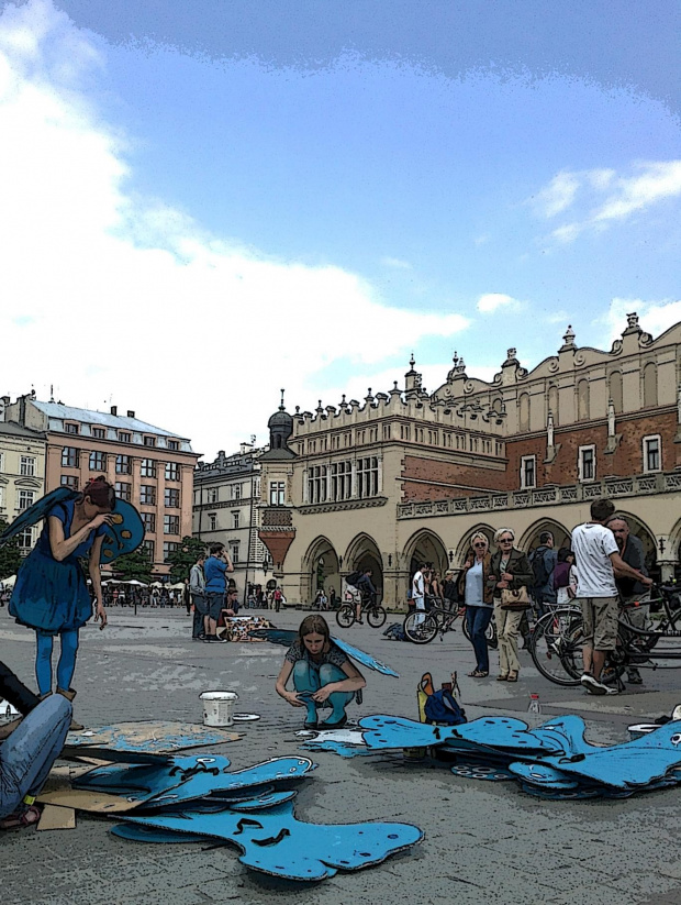 dziś na krakowskim rynku trwała produkcja skrzydeł motyli :)