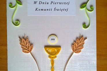 1. 21x30 Komunia #KartkiOkolicznościowe #komunia #quilling #RęcznieRobione