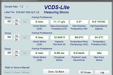 #A6C5 #ALF #Bloki #Silnik #VAG #VCDS
