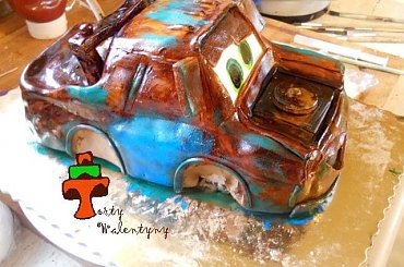 Tort Złomek. Auta - tutorial, krok po kroku #auta #JakZrobić #KrokPoKroku #tort #TortyKraków #tutorial #złomek