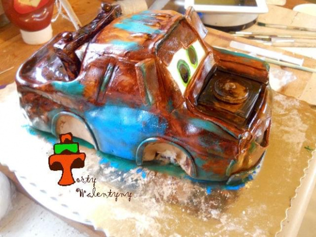 Tort Złomek. Auta - tutorial, krok po kroku #auta #JakZrobić #KrokPoKroku #tort #TortyKraków #tutorial #złomek