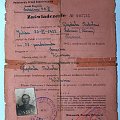 Zaświadczenie o przybyciu do Polski z terytorium Niemiec w 1945 roku - Bolesław Glądała
